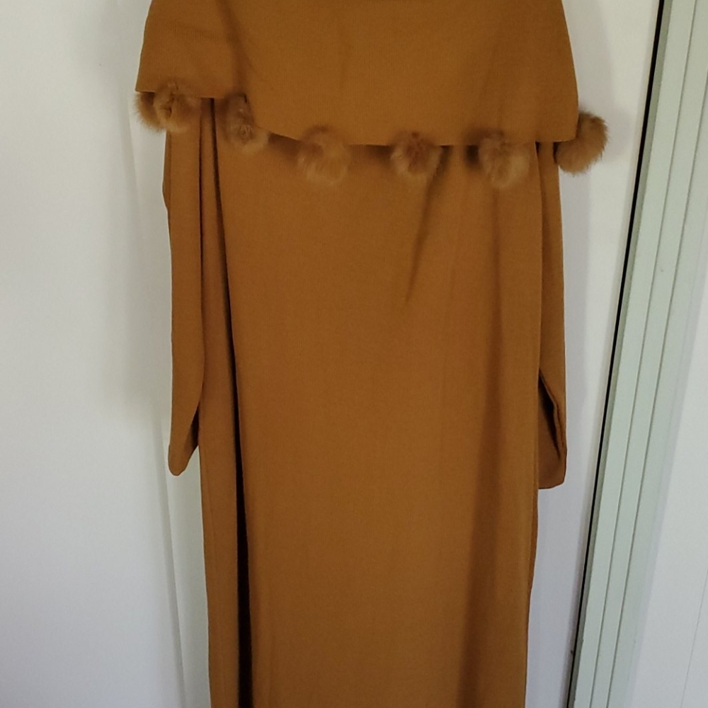 Off the shoulder long sleeve dress
